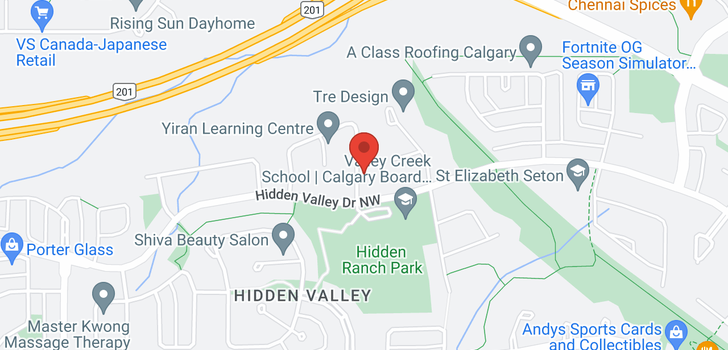 map of 11138 HIDDEN VALLEY DR NW